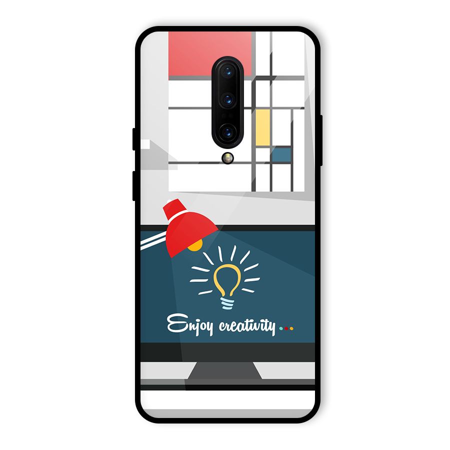 Creative Workspace Design Glass Back Case for OnePlus 7 Pro