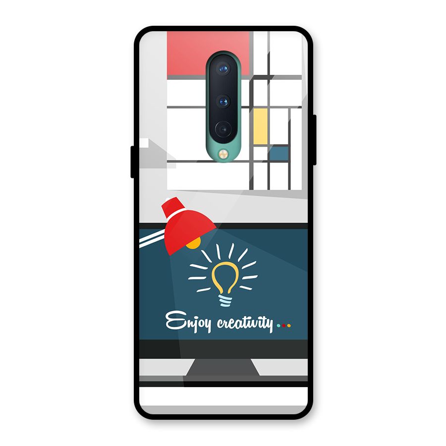 Creative Workspace Design Glass Back Case for OnePlus 8