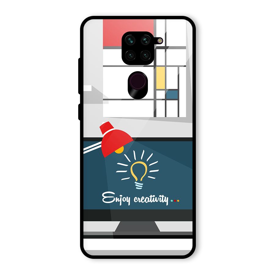 Creative Workspace Design Glass Back Case for Redmi Note 9