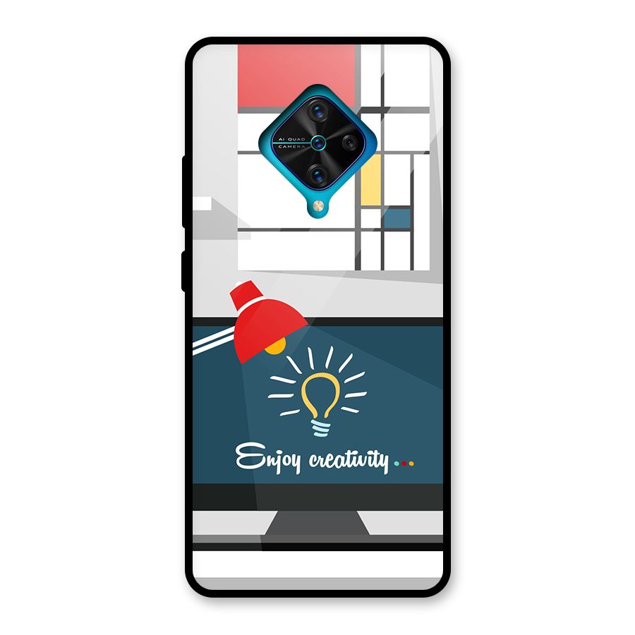 Creative Workspace Design Glass Back Case for Vivo S1 Pro