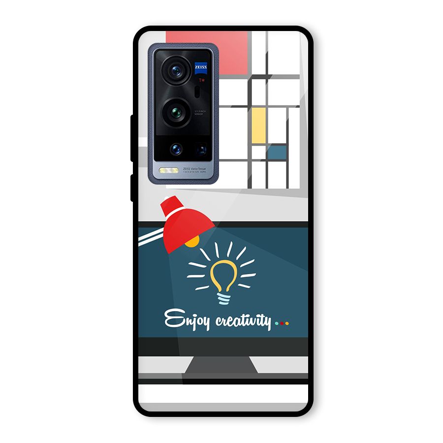 Creative Workspace Design Glass Back Case for Vivo X60 Pro Plus