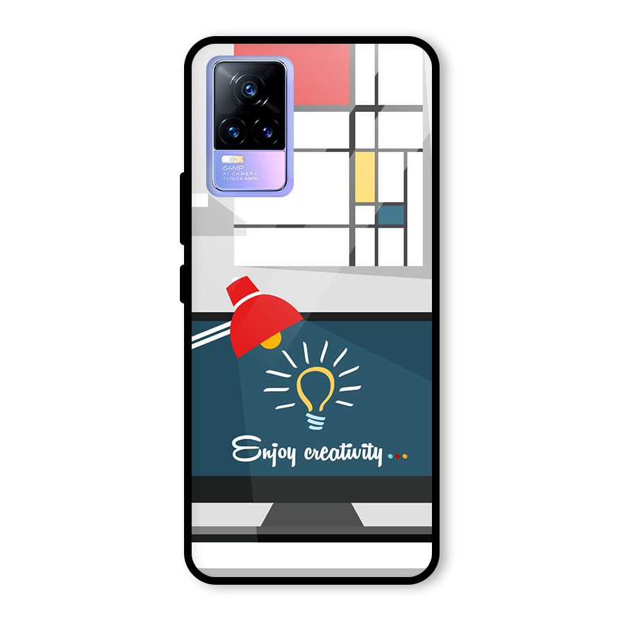 Creative Workspace Design Glass Back Case for Vivo Y73