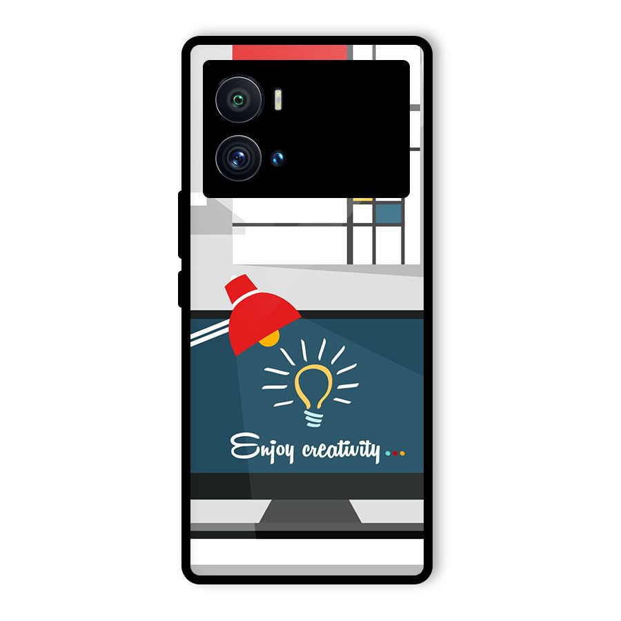 Creative Workspace Design Glass Back Case for Vivo iQOO 9 Pro