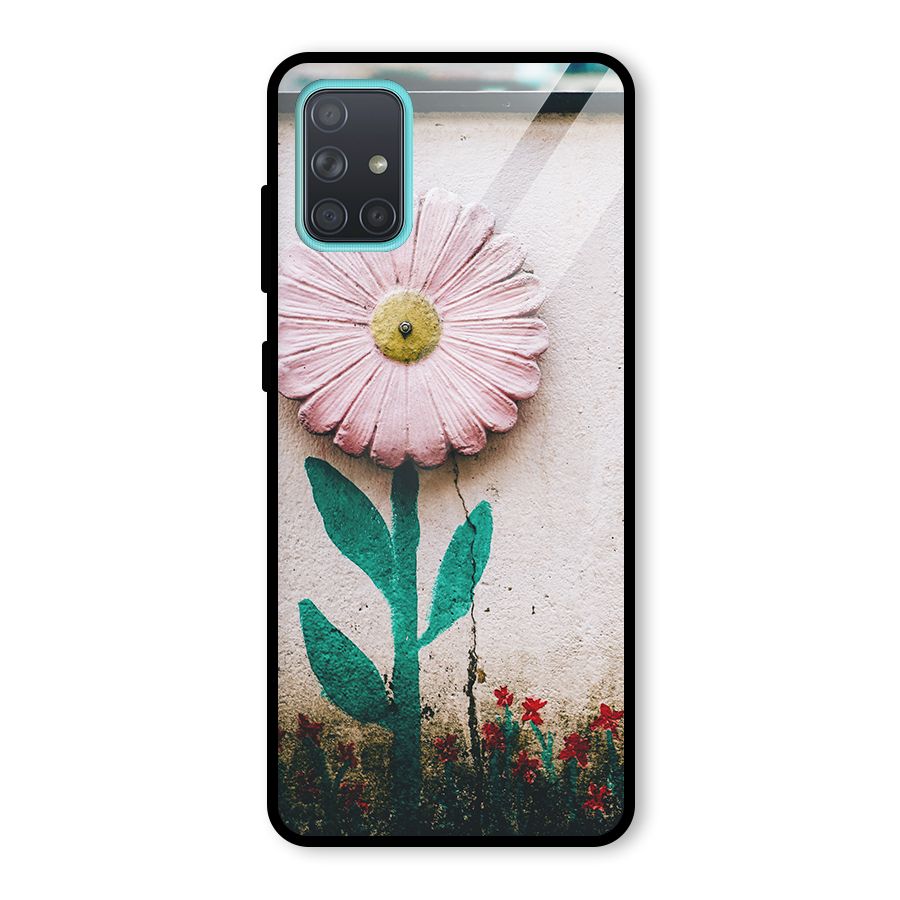 Creativity Flower Glass Back Case for Galaxy A71
