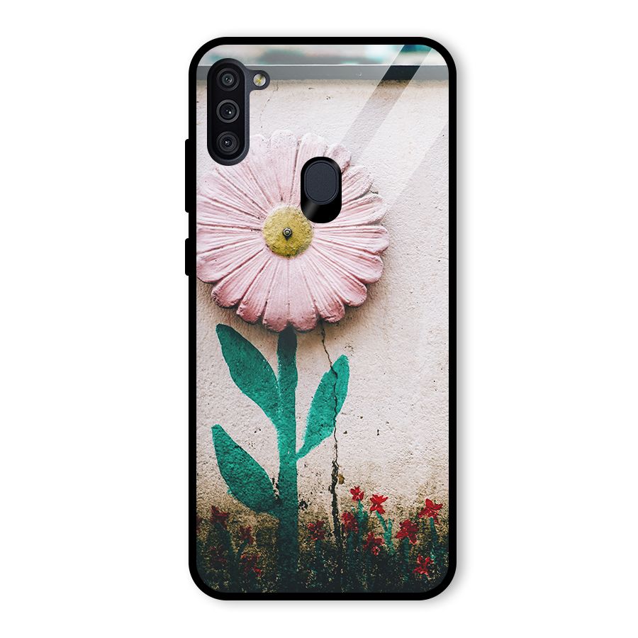 Creativity Flower Glass Back Case for Galaxy M11