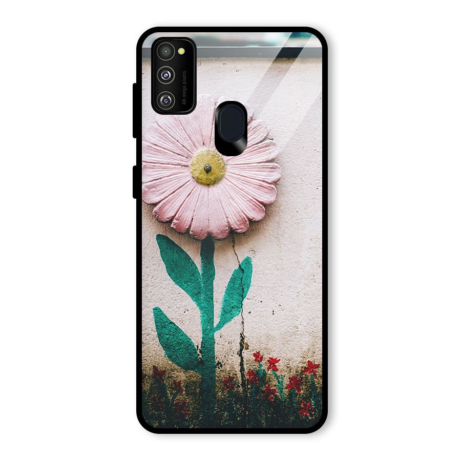 Creativity Flower Glass Back Case for Galaxy M30s