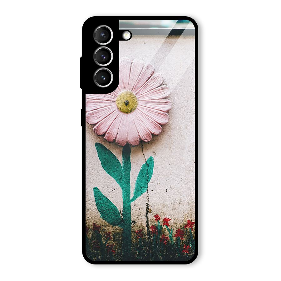 Creativity Flower Glass Back Case for Galaxy S21 5G
