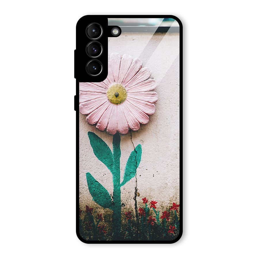 Creativity Flower Glass Back Case for Galaxy S21 Plus