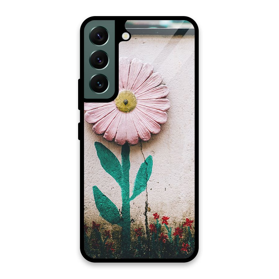 Creativity Flower Glass Back Case for Galaxy S22 5G