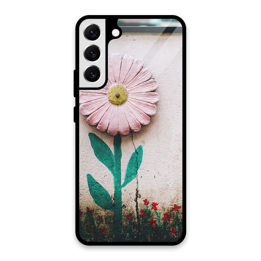 Creativity Flower Glass Back Case for Galaxy S22 Plus 5G