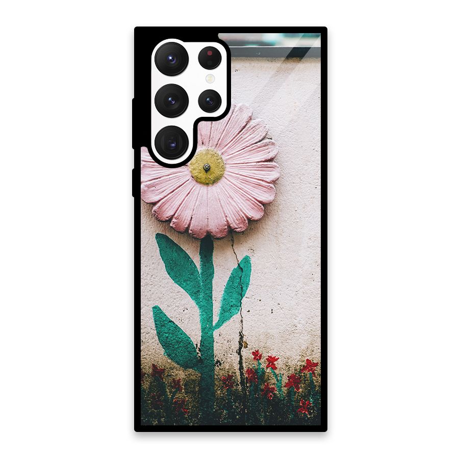 Creativity Flower Glass Back Case for Galaxy S22 Ultra 5G