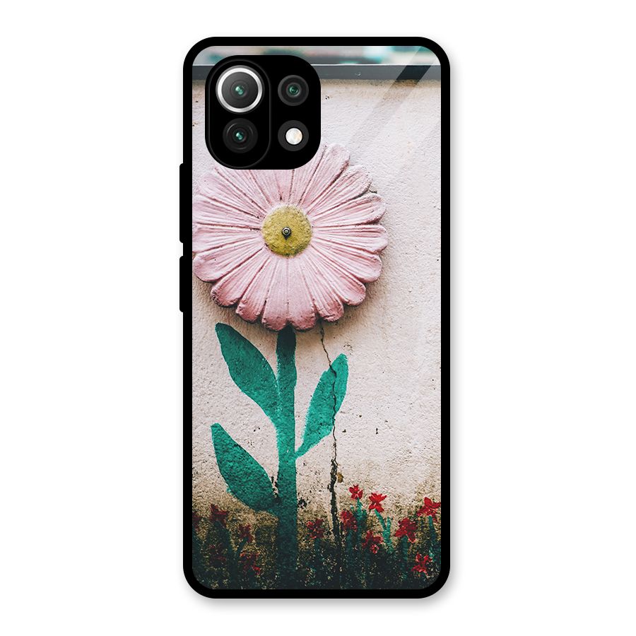 Creativity Flower Glass Back Case for Mi 11 Lite
