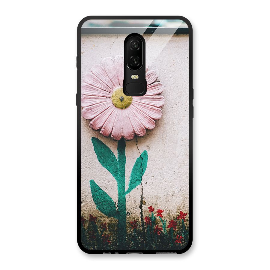 Creativity Flower Glass Back Case for OnePlus 6
