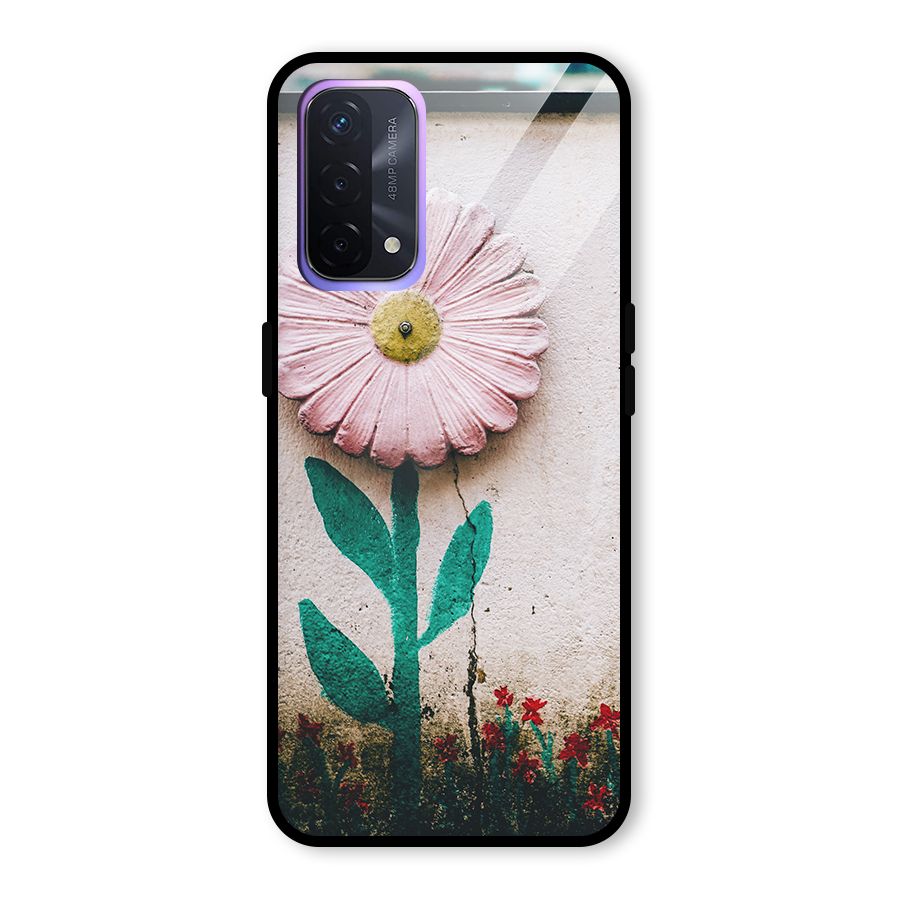 Creativity Flower Glass Back Case for Oppo A74 5G