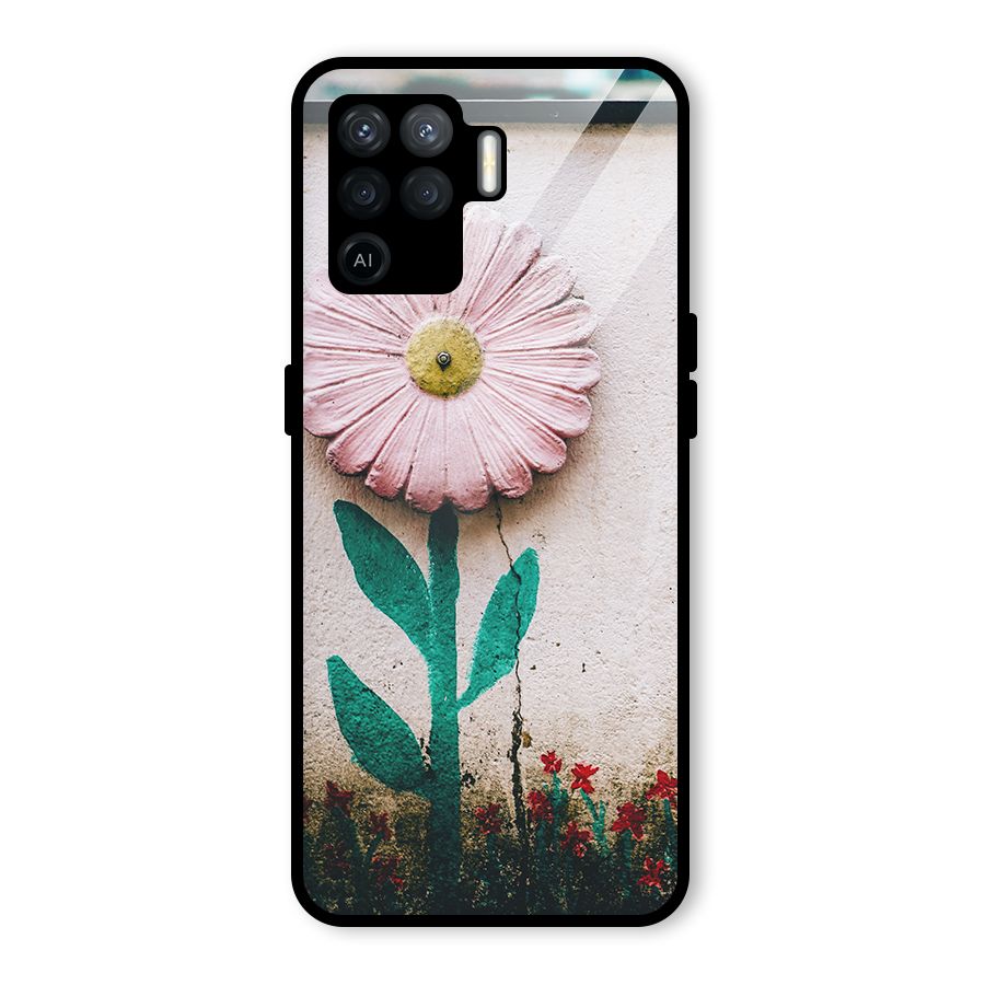 Creativity Flower Glass Back Case for Oppo F19 Pro