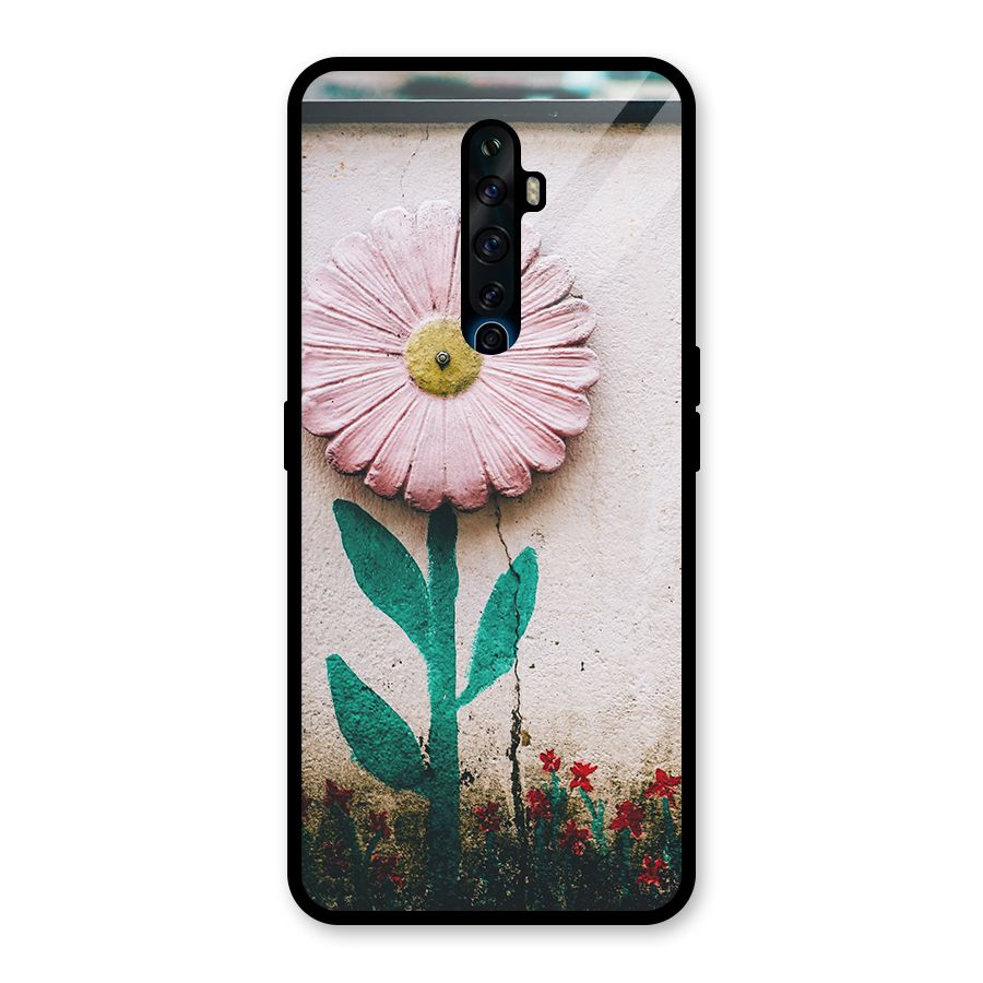 Creativity Flower Glass Back Case for Oppo Reno2 F