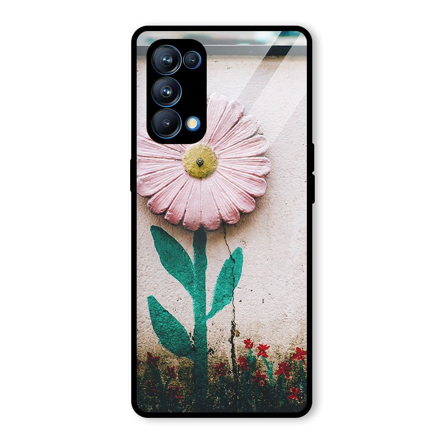 Creativity Flower Glass Back Case for Oppo Reno5 Pro 5G