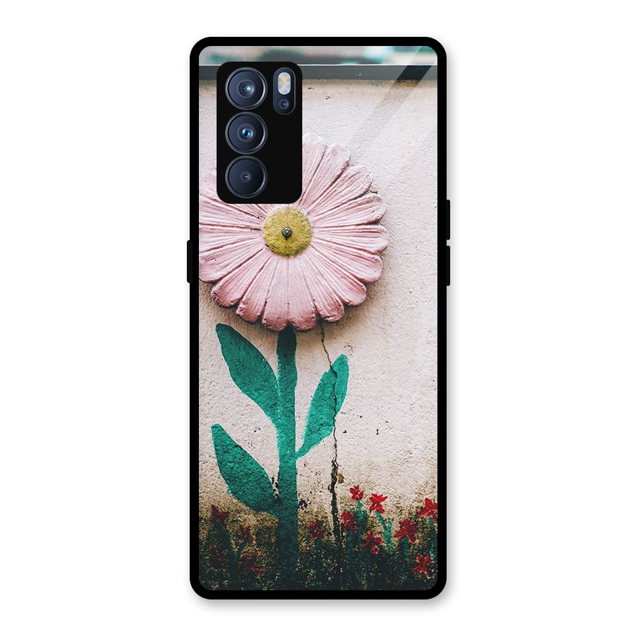 Creativity Flower Glass Back Case for Oppo Reno6 Pro 5G