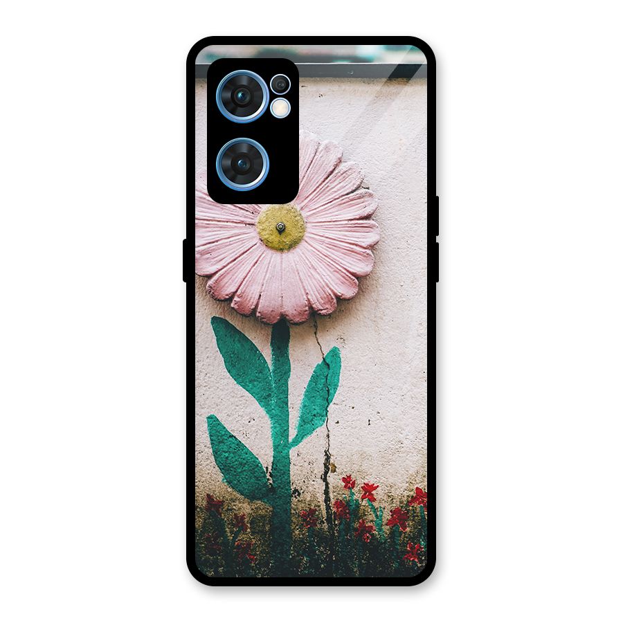 Creativity Flower Glass Back Case for Oppo Reno7 5G