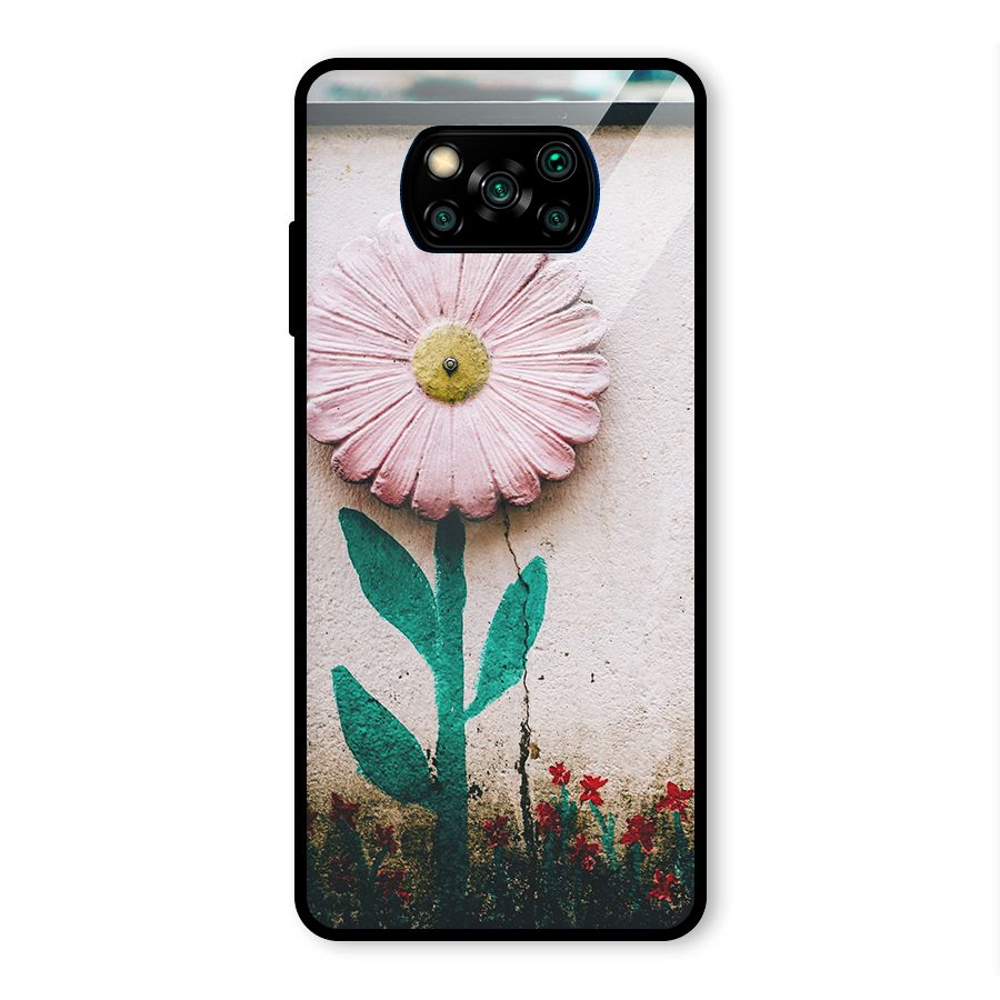 Creativity Flower Glass Back Case for Poco X3 Pro
