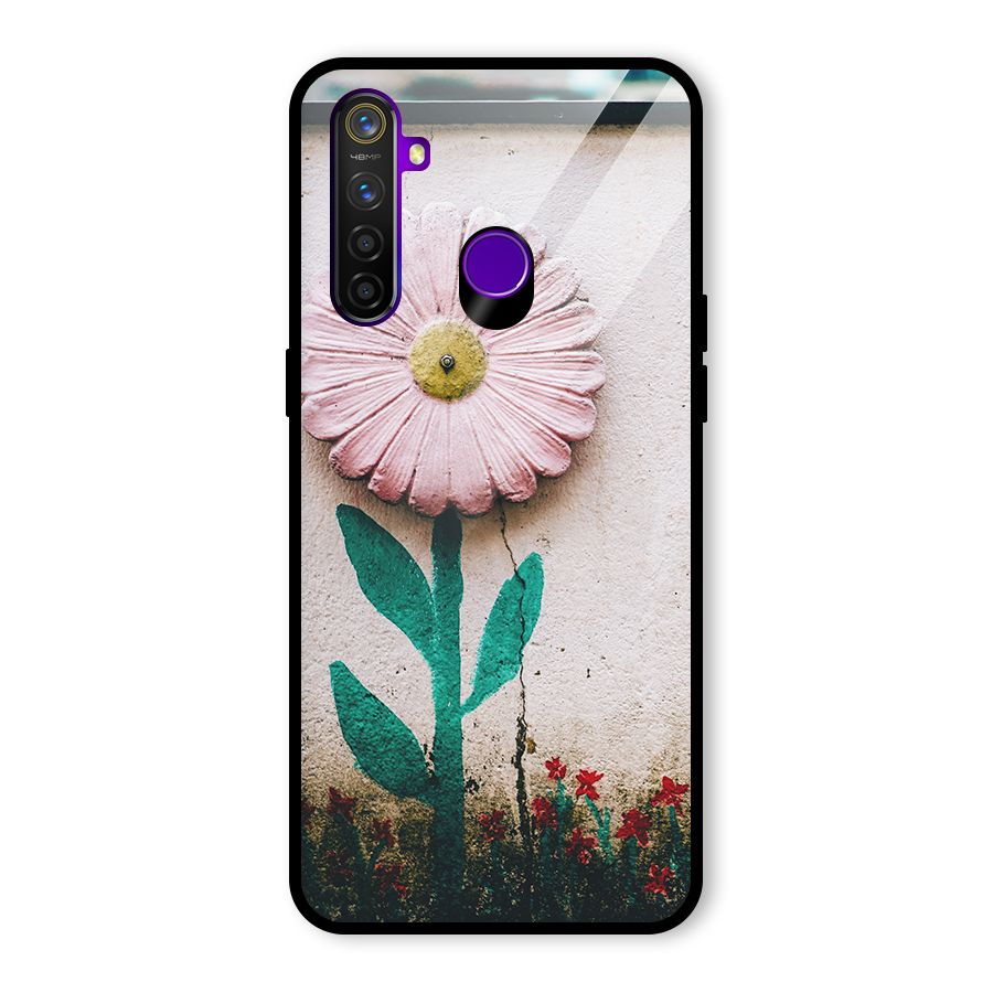 Creativity Flower Glass Back Case for Realme 5 Pro