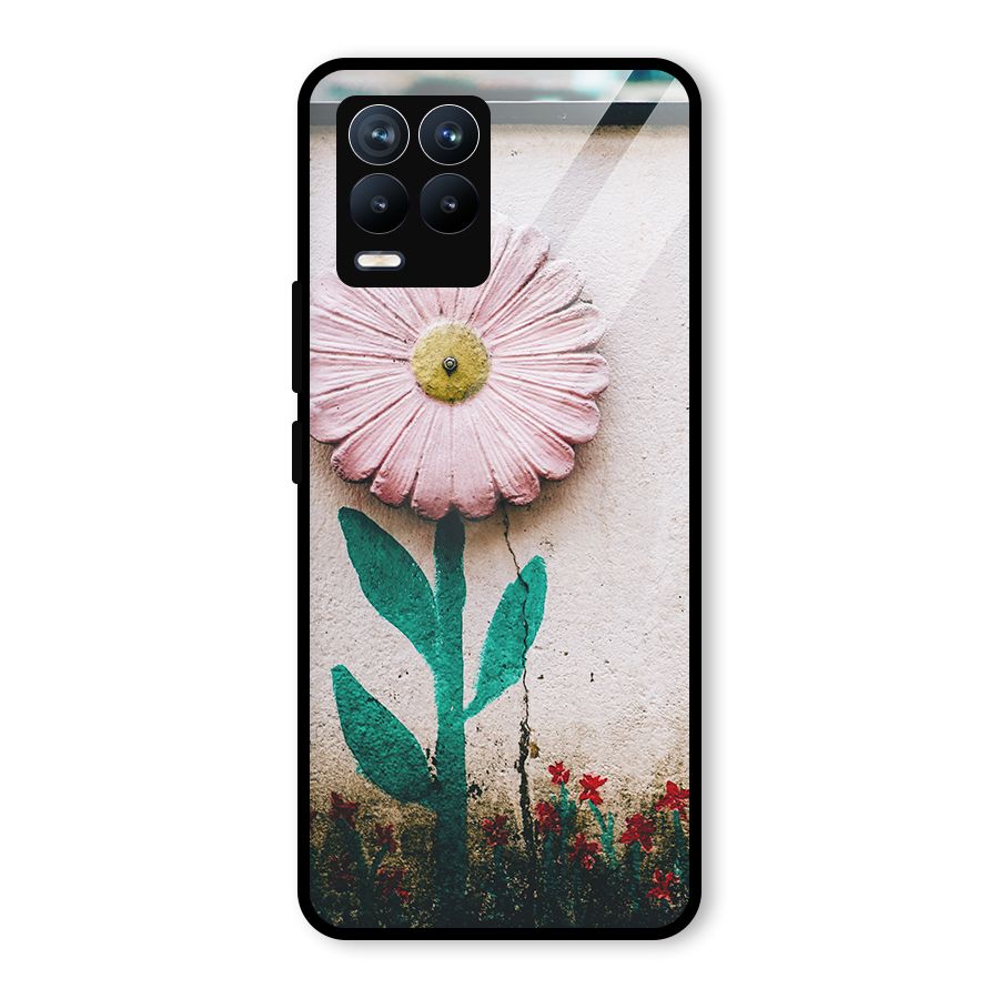 Creativity Flower Glass Back Case for Realme 8