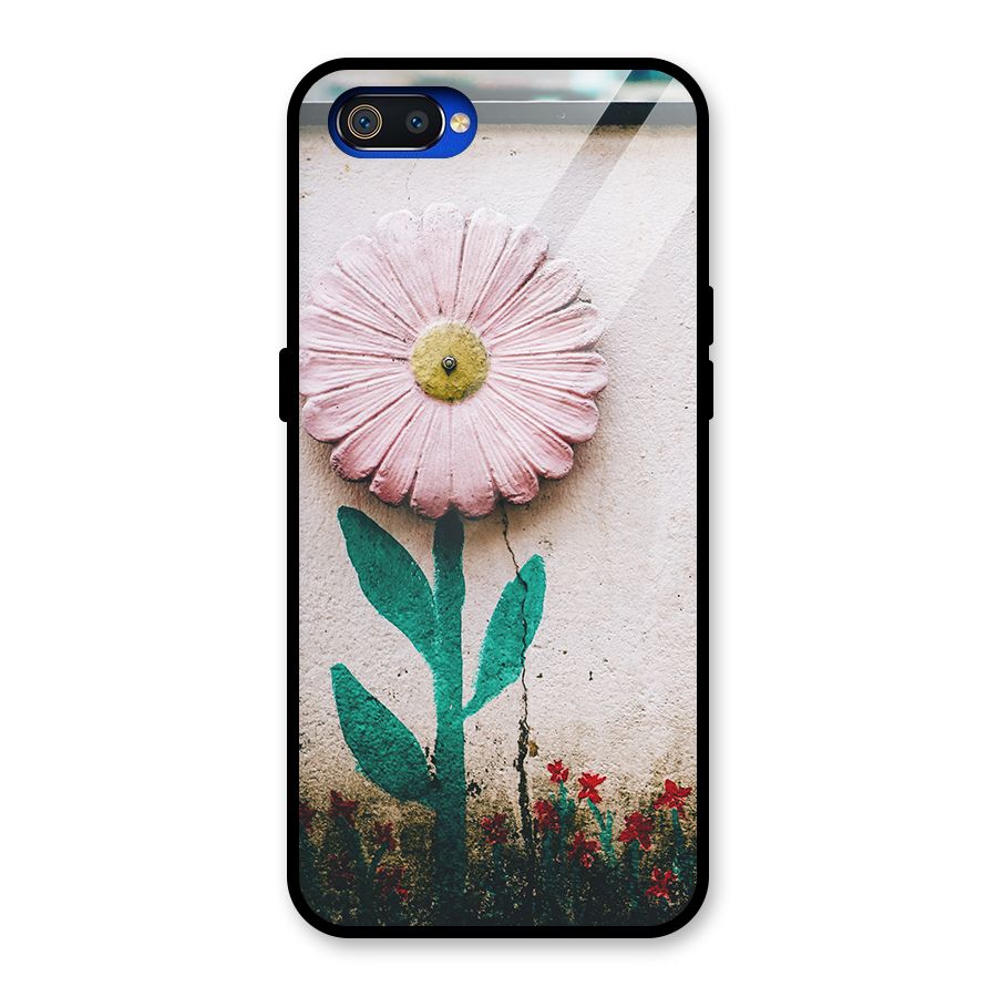Creativity Flower Glass Back Case for Realme C2