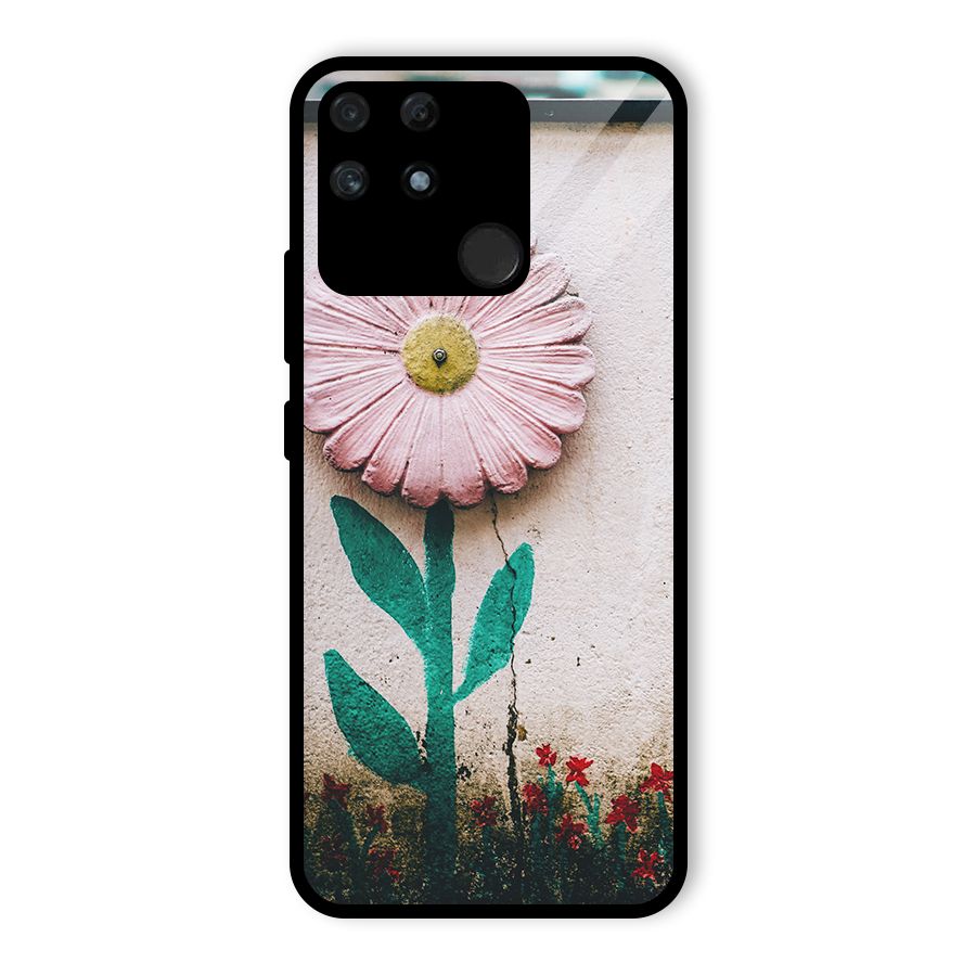 Creativity Flower Glass Back Case for Realme Narzo 50A