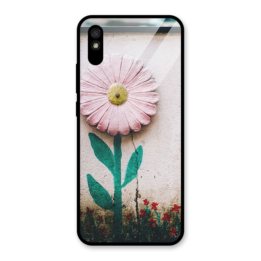 Creativity Flower Glass Back Case for Redmi 9A