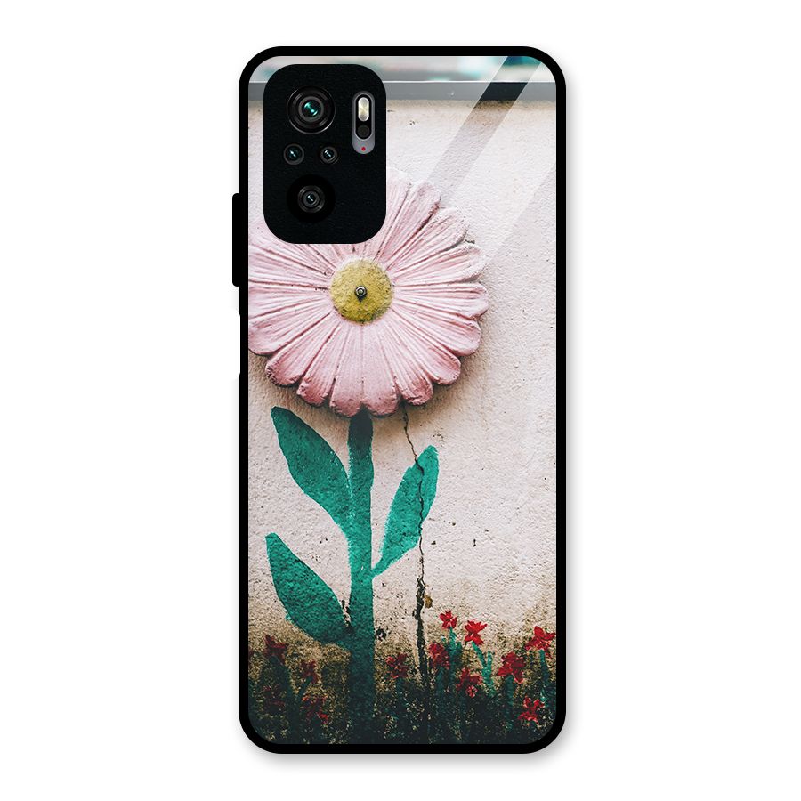 Creativity Flower Glass Back Case for Redmi Note 10S