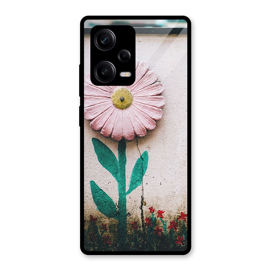 Creativity Flower Glass Back Case for Redmi Note 12 Pro