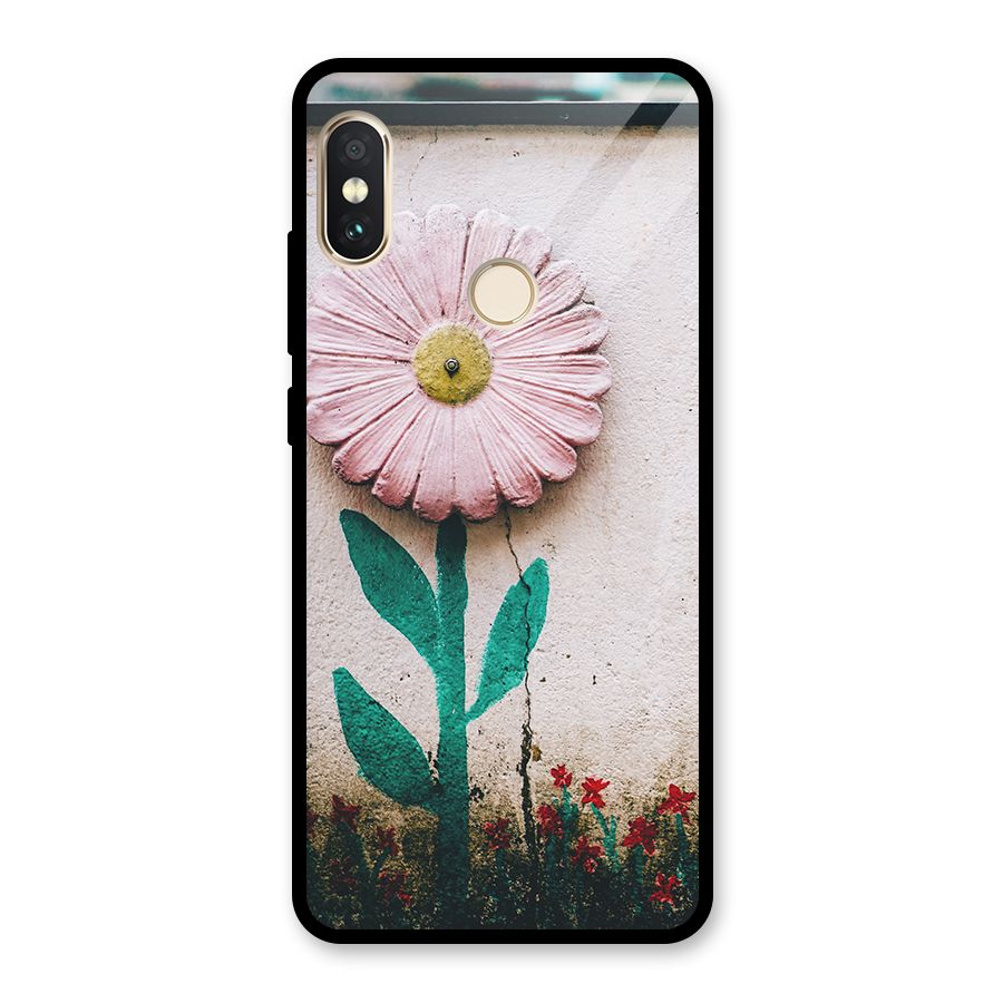 Creativity Flower Glass Back Case for Redmi Note 5 Pro