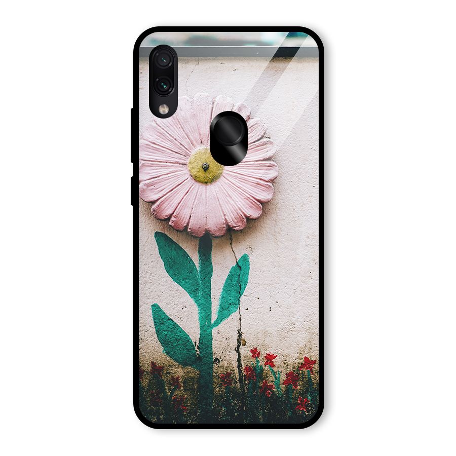 Creativity Flower Glass Back Case for Redmi Note 7 Pro
