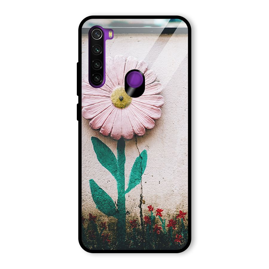 Creativity Flower Glass Back Case for Redmi Note 8