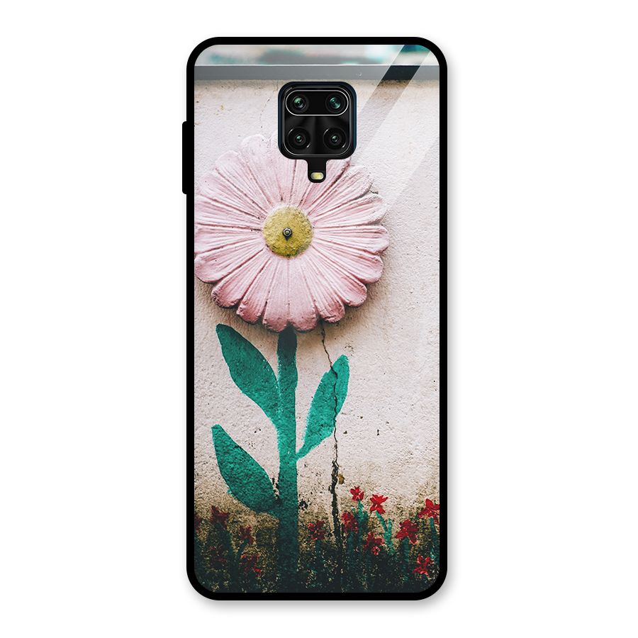 Creativity Flower Glass Back Case for Redmi Note 9 Pro