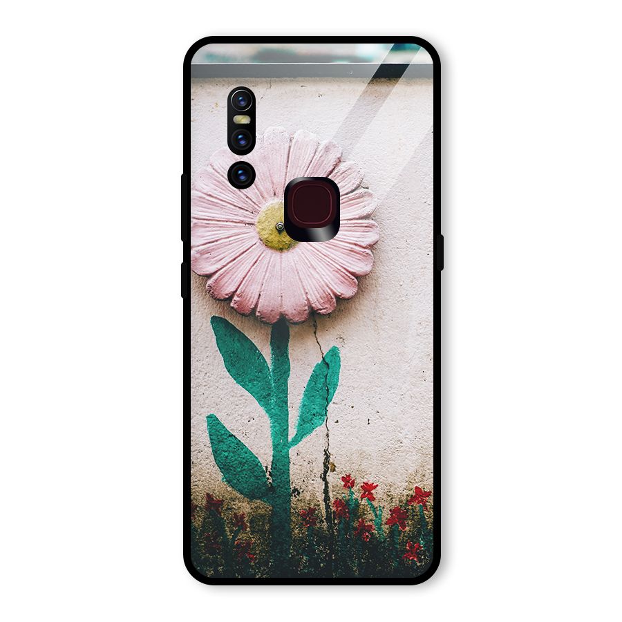 Creativity Flower Glass Back Case for Vivo V15