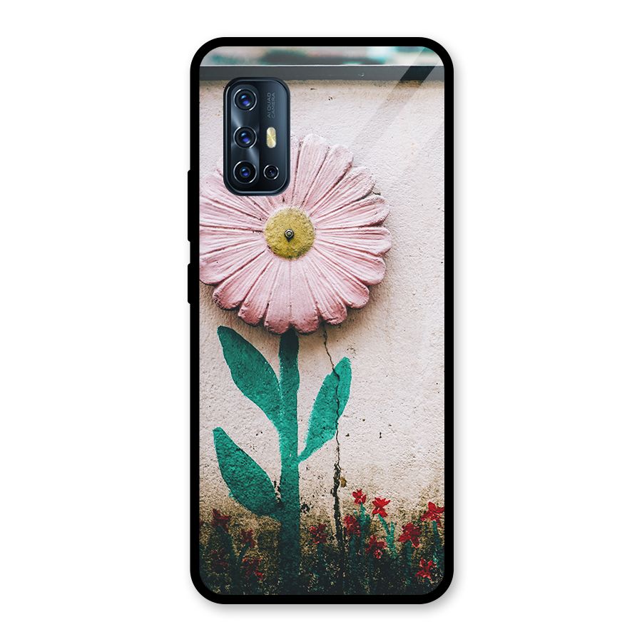 Creativity Flower Glass Back Case for Vivo V17