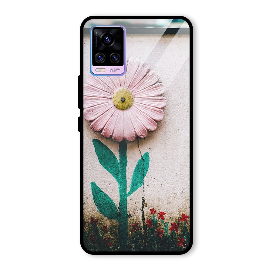 Creativity Flower Glass Back Case for Vivo V20 Pro
