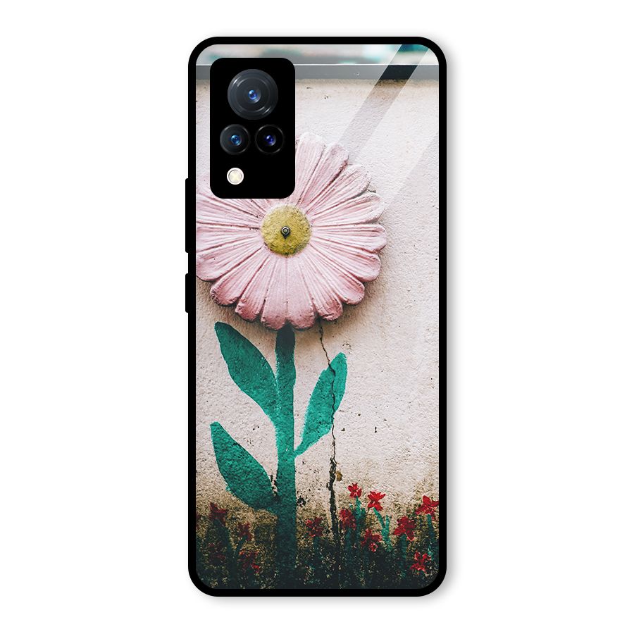 Creativity Flower Glass Back Case for Vivo V21 5G