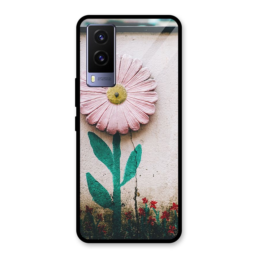 Creativity Flower Glass Back Case for Vivo V21e 5G