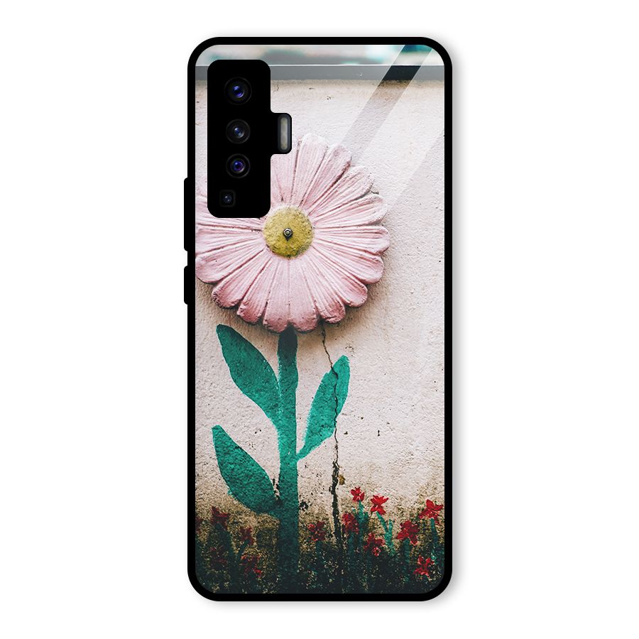 Creativity Flower Glass Back Case for Vivo X50