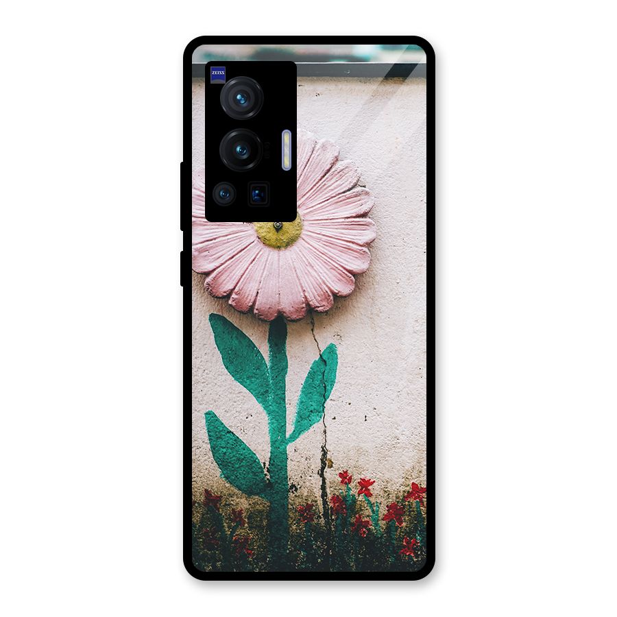 Creativity Flower Glass Back Case for Vivo X70 Pro