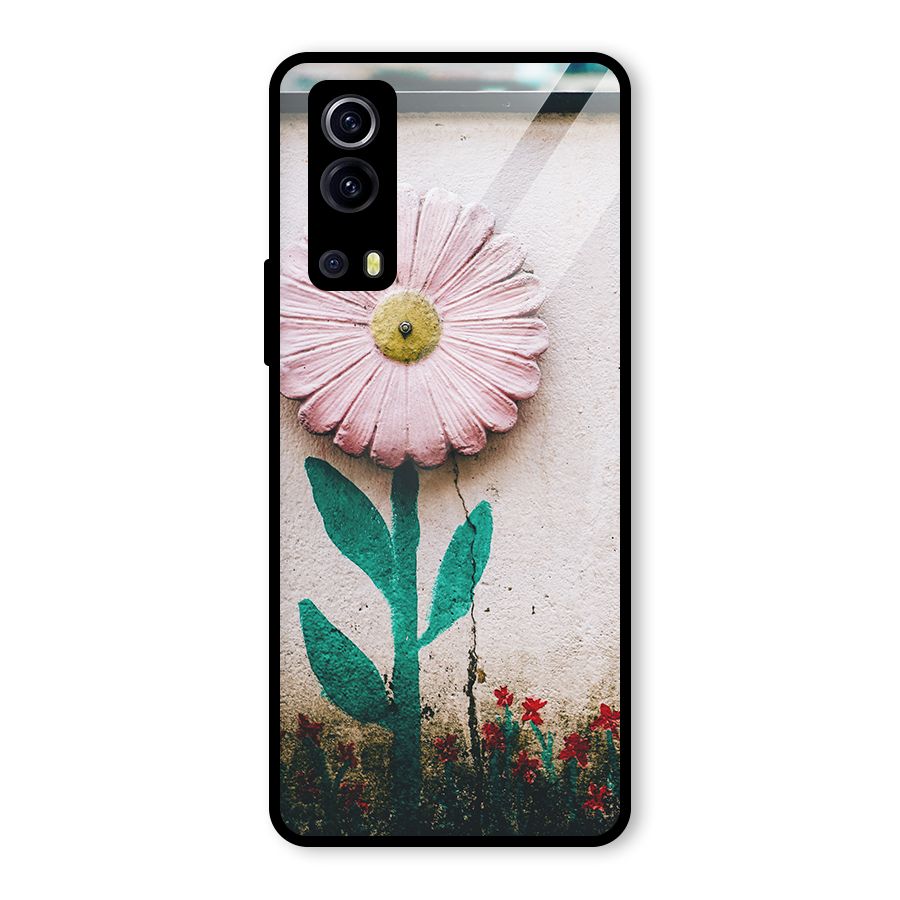 Creativity Flower Glass Back Case for Vivo iQOO Z3