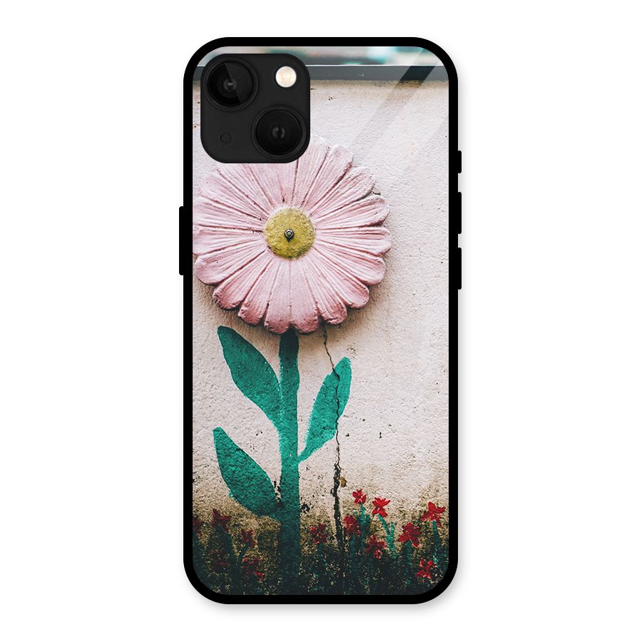 Creativity Flower Glass Back Case for iPhone 13