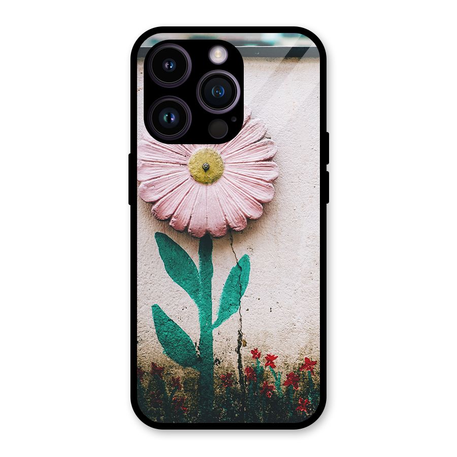 Creativity Flower Glass Back Case for iPhone 14 Pro