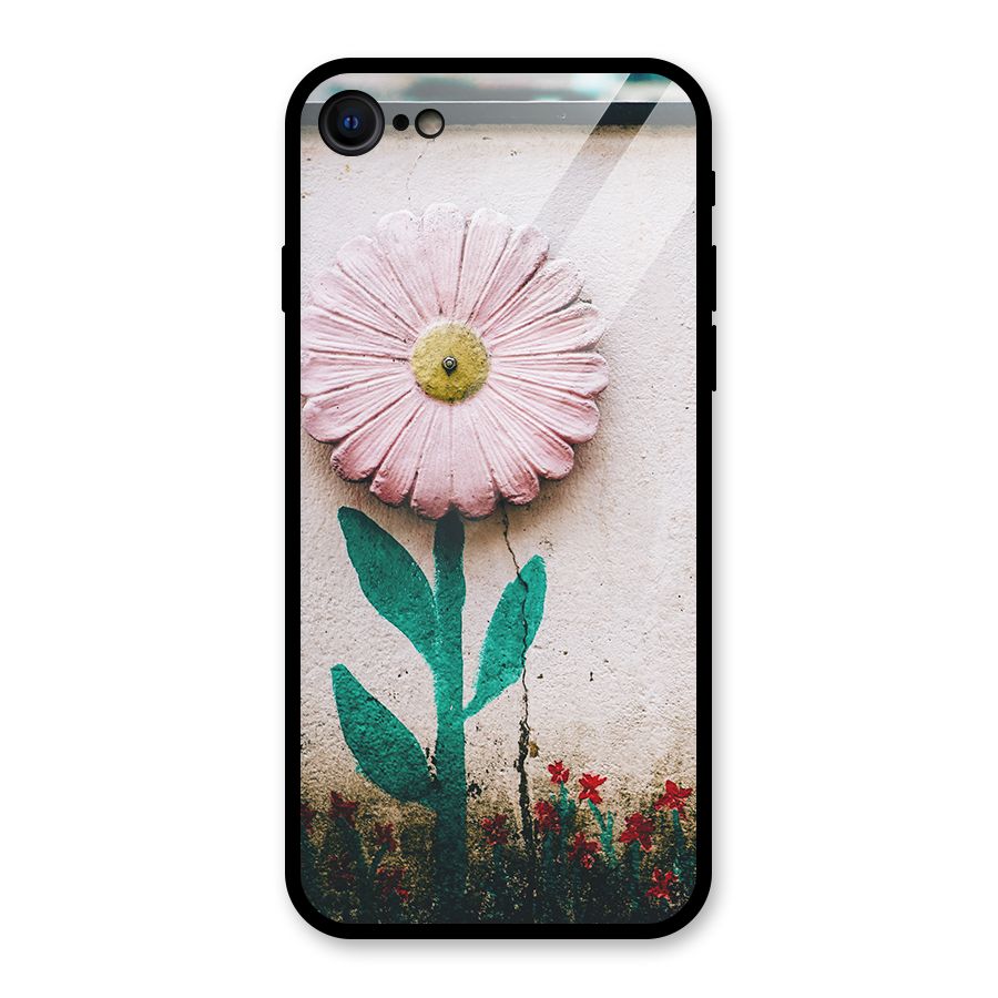 Creativity Flower Glass Back Case for iPhone SE 2022