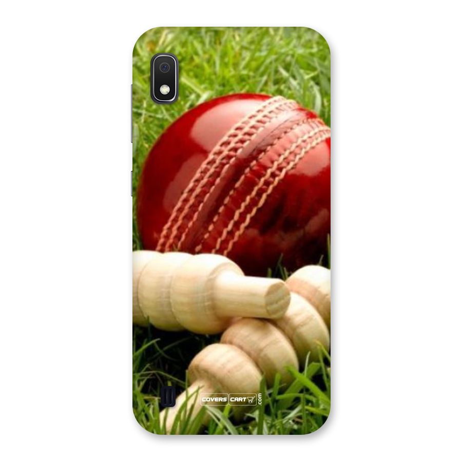 Cricket Ball and Stumps Back Case for Galaxy A10