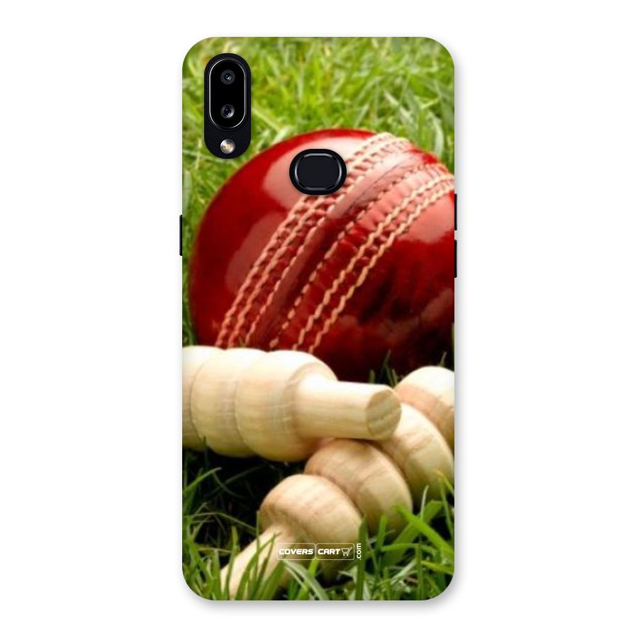Cricket Ball and Stumps Back Case for Galaxy A10s