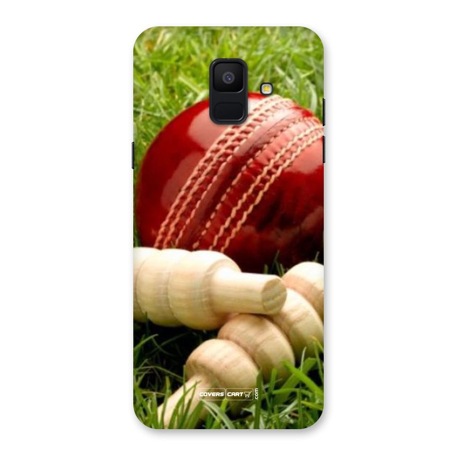 Cricket Ball and Stumps Back Case for Galaxy A6 (2018)
