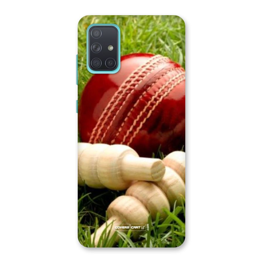 Cricket Ball and Stumps Back Case for Galaxy A71